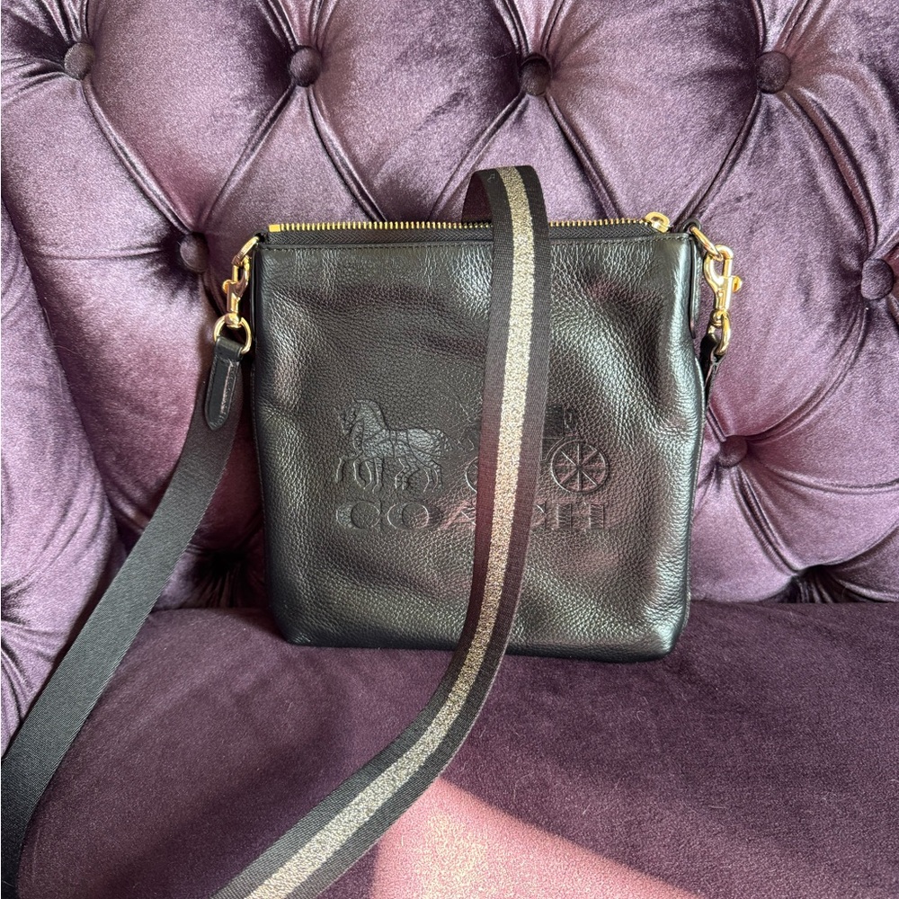 Coach Black Leather Crossbody Bag